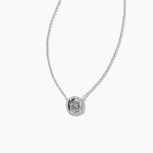 Davie Silver Pendant Necklace in Platinum Drusy